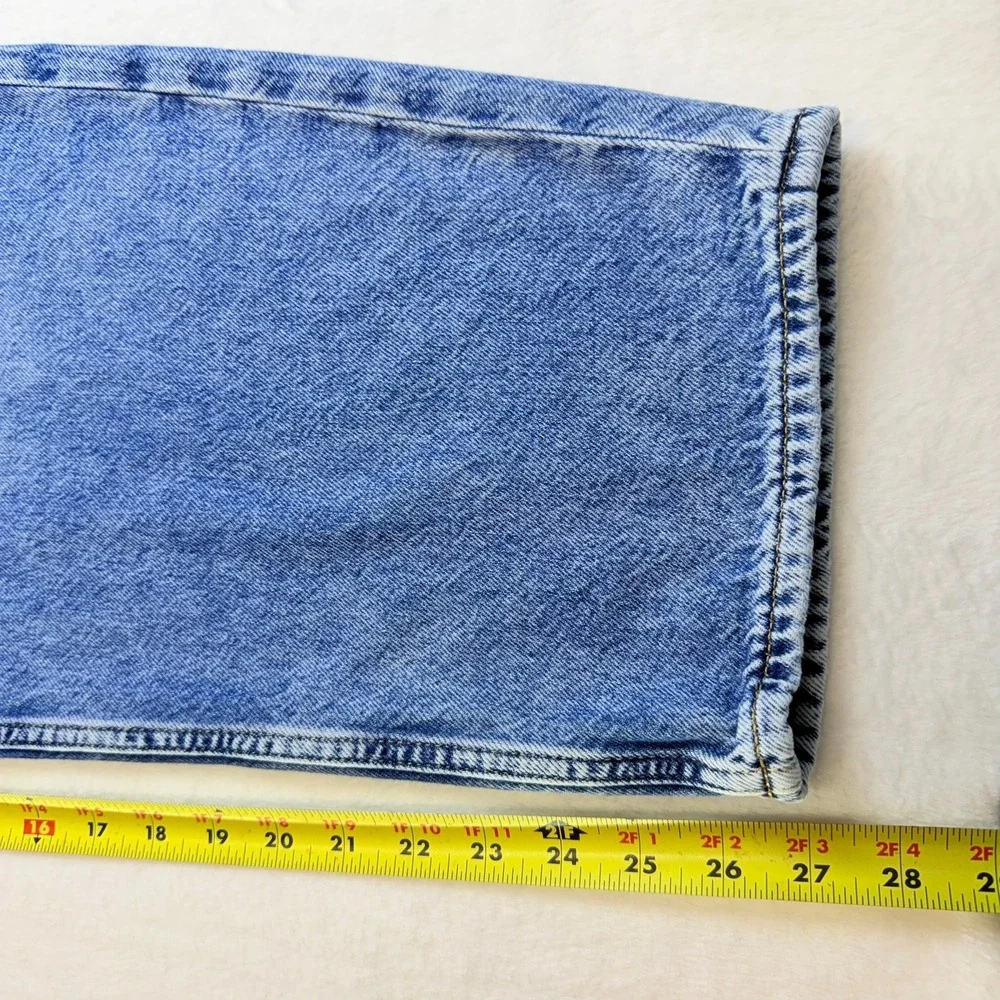 GAP Women's Fast Long Tape Crossover‎ Waist Baggy Jeans Med Wash 100% Cotton 14S